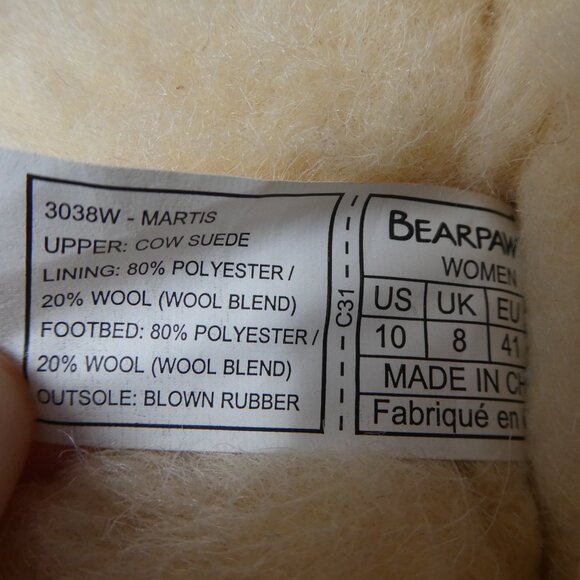 BearPaw Tabitha Tourmaline Blue Suede Wool Platform Clog Slippers NWT Womens 10 - Picture 13 of 16